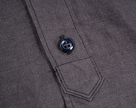 WORKERS(ワーカーズ)～Band Collar Shirt, Black Linen～
