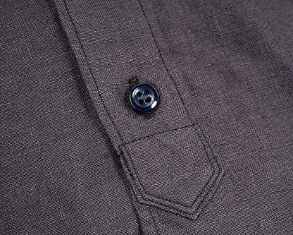 WORKERS(ワーカーズ)～Band Collar Shirt, Black Linen～