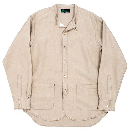 WORKERS(ワーカーズ)～Band Collar Shirt, Ecru Linen～