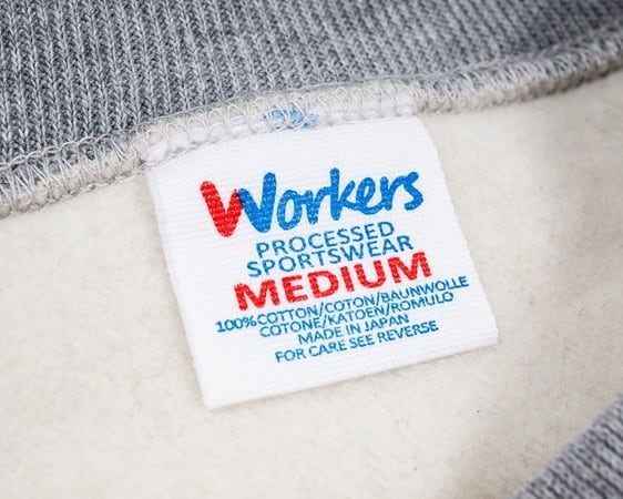 WORKERS(ワーカーズ)～Trico Tag Sweat, Crew, Grey～