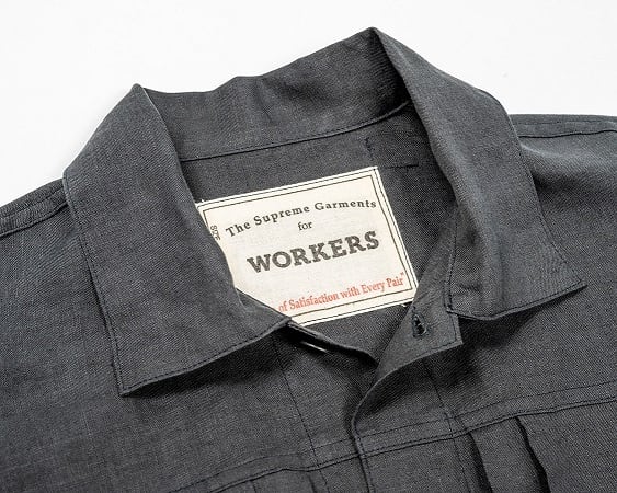 WORKERS(ワーカーズ)～213 Linen Jacket Charcoal Linen～