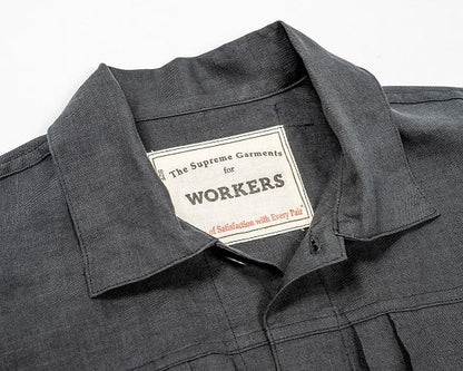 WORKERS(ワーカーズ)～213 Linen Jacket Charcoal Linen～