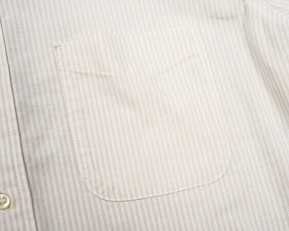 WORKERS(ワーカーズ)～Short Sleeve BD, Ecru Stripe Supima OX～