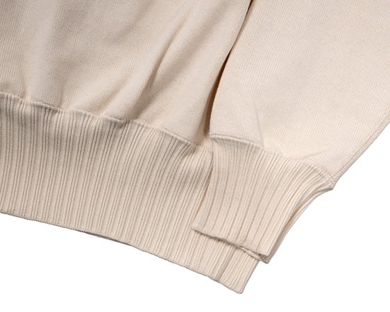 WORKERS(ワーカーズ)～Cotton Saddle Shoulder Sweater, White～
