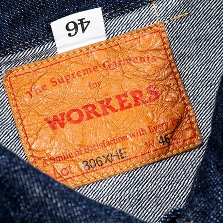 WORKERS(ワーカーズ)～Lot 806XH, Full-Back, 14.7 oz, Indigo Raw Denim～