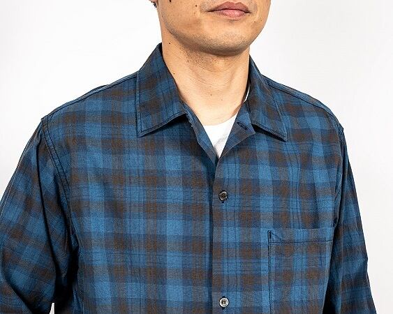 WORKERS(ワーカーズ)～Open Collar Shirt, Indigo Madras～