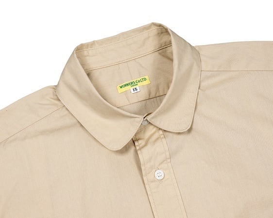WORKERS(ワーカーズ)～Round Collar Shirt, Poplin, Beige～