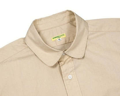 WORKERS(ワーカーズ)～Round Collar Shirt, Poplin, Beige～