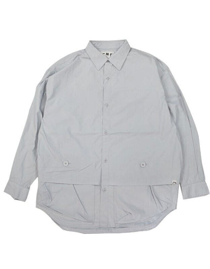 COMFY(コムフィ)～NEWSPAPER SHIRTS SMOKE BLUE～