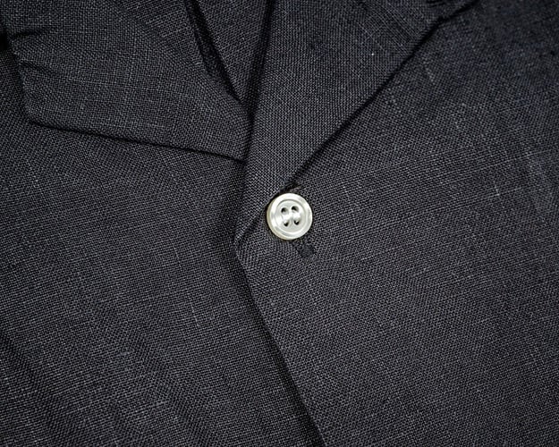 WORKERS(ワーカーズ)～Open Collar Shirt, Black Linen～