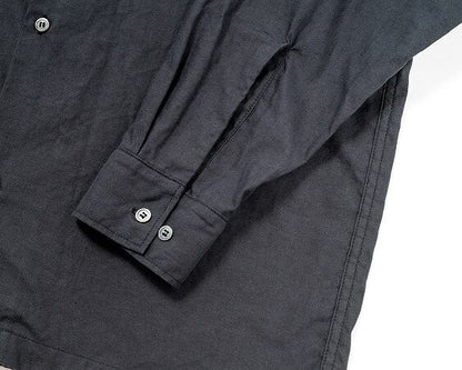 WORKERS(ワーカーズ)～Open Collar Shirt, Charcoarl Linen Cotton～