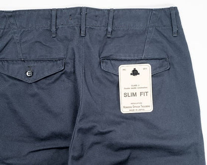 WORKERS(ワーカーズ)～Officer Trousers Slim, Type 2 8oz Light Chino Navy～