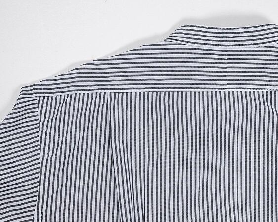WORKERS(ワーカーズ)～Band Collar Shirt Stripe Poplin～