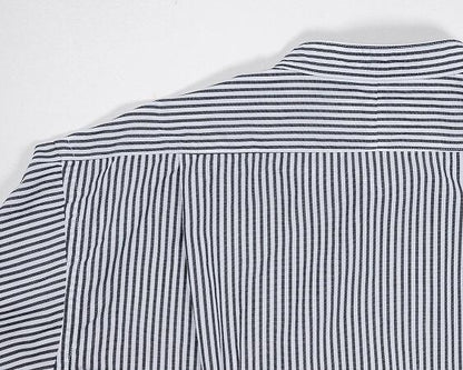 WORKERS(ワーカーズ)～Band Collar Shirt Stripe Poplin～