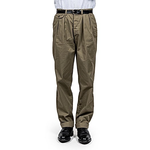 WORKERS(ワーカーズ)～Officer Trousers, 2 Tuck, 8 oz Hunter Green Chino～
