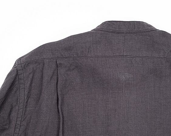 WORKERS(ワーカーズ)～Band Collar Shirt, Black Linen～