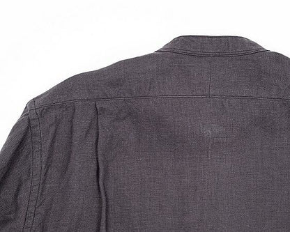 WORKERS(ワーカーズ)～Band Collar Shirt, Black Linen～
