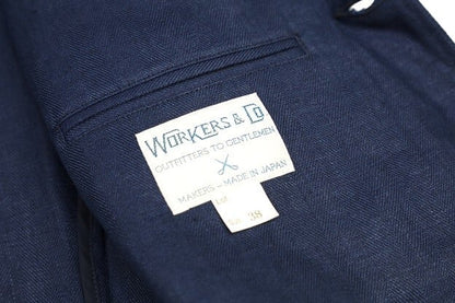 WORKERS(ワーカーズ)～IVY Blazer, French Linen Herringbone Navy～