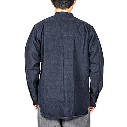 WORKERS(ワーカーズ)～Band Collar Shirt, Indigo Cotton Linen～