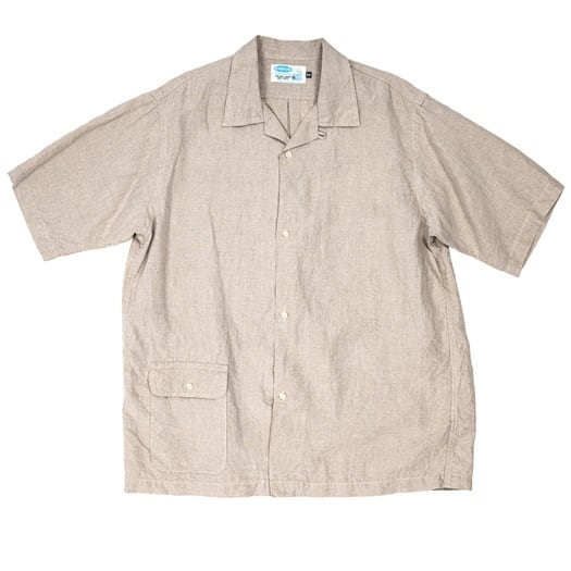 WORKERS(ワーカーズ)～Open Collar Shirt, Ecru Linen～