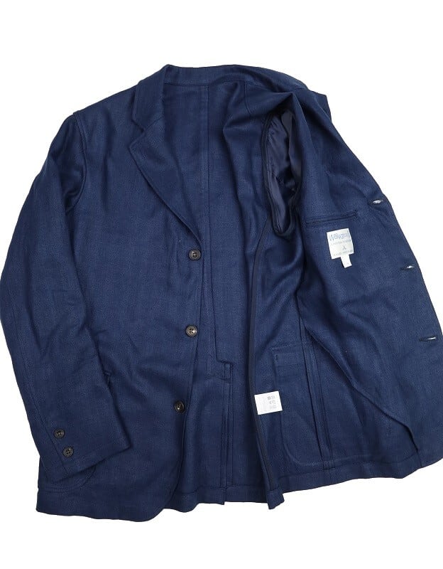 WORKERS(ワーカーズ)～IVY Blazer, French Linen Herringbone Navy～
