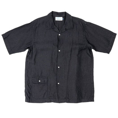WORKERS(ワーカーズ)～Open Collar Shirt, Black Linen～