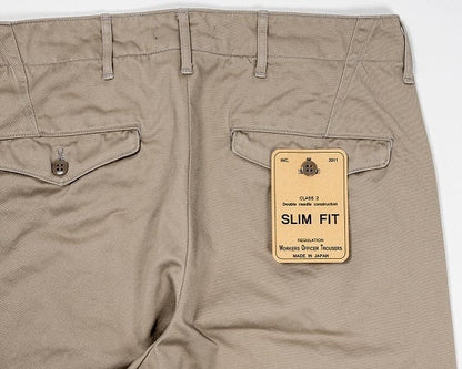 WORKERS(ワーカーズ)～Workers Officer Trousers SlimFit Type2 Greige Chino～