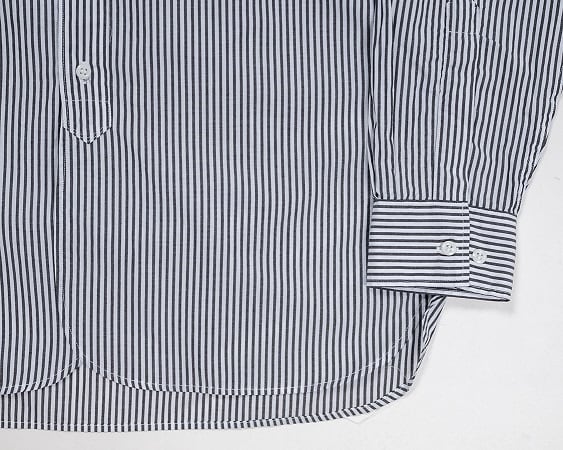 WORKERS(ワーカーズ)～Band Collar Shirt Stripe Poplin～