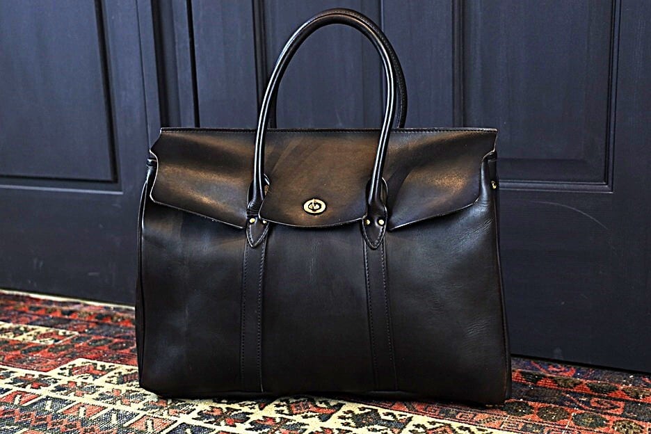 VASCO(ヴァスコ)～LEATHER SADDLE TOTE BAG BLACK～