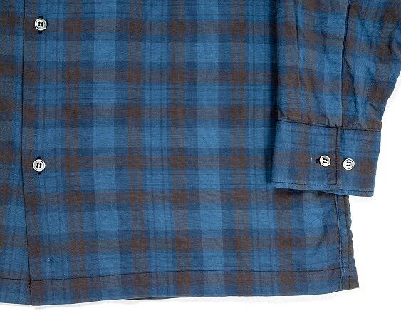 WORKERS(ワーカーズ)～Open Collar Shirt, Indigo Madras～