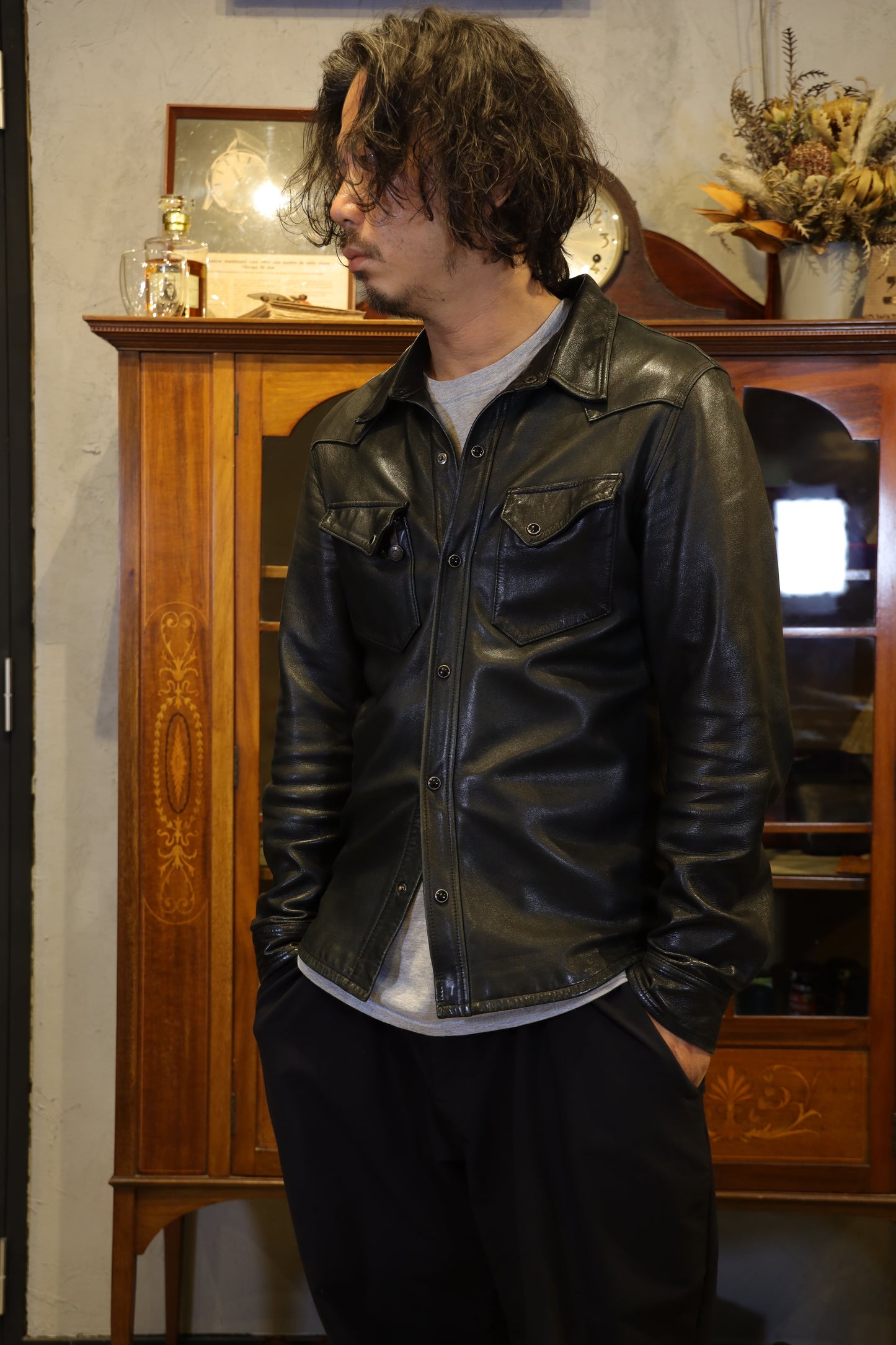 FINE CREEK & CO (ファインクリークアンドコー)～"Hank" Leather Shirt～