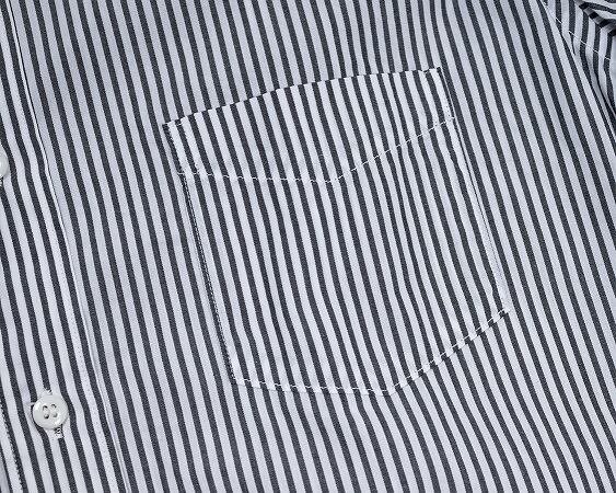 WORKERS(ワーカーズ)～Band Collar Shirt Stripe Poplin～