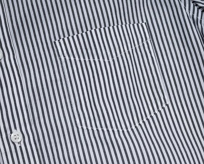WORKERS(ワーカーズ)～Band Collar Shirt Stripe Poplin～
