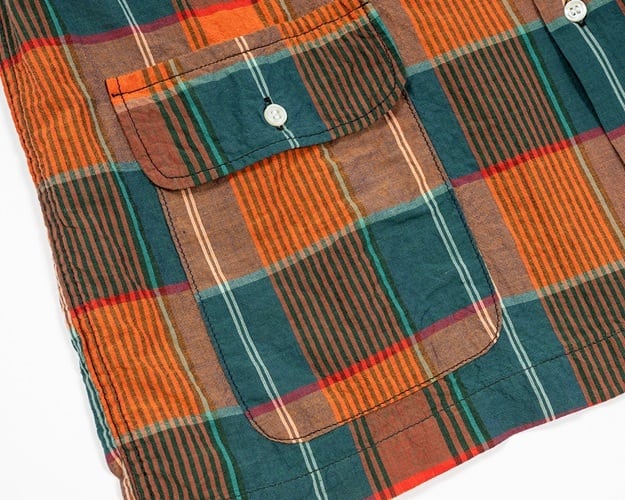 WORKERS(ワーカーズ)～Open Collar Shirt, Orange Madras～
