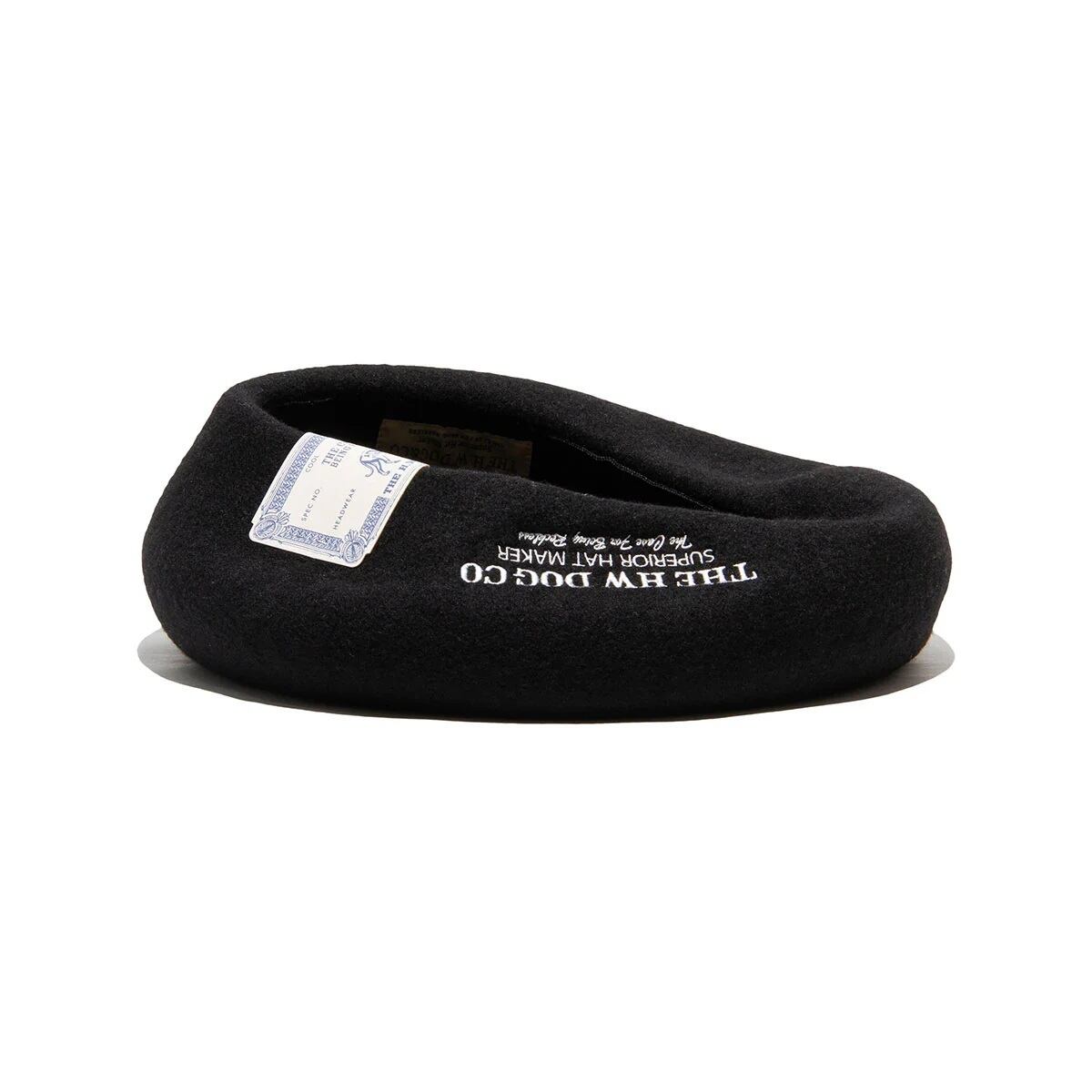 THE H.W.DOG & Co. (ドッグアンドコー) ～EMBROIDERY BIG BERET - Black～