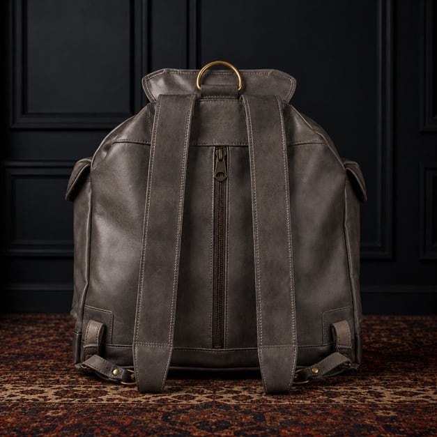 VASCO(ヴァスコ)～LEATHER ARMY RUCKSACK GRAY～