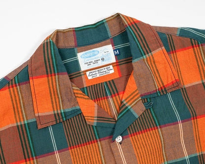 WORKERS(ワーカーズ)～Open Collar Shirt, Orange Madras～