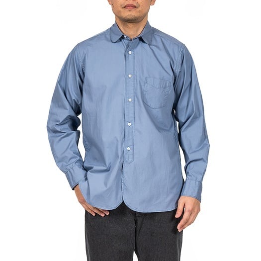 WORKERS(ワーカーズ)～Round Collar Shirt, Poplin, Blue Grey～