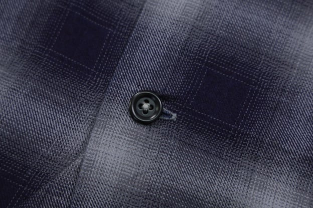 COLIMBO(コリンボ)～Modest Open Collar Shirt "Indigo Ombre Check"～