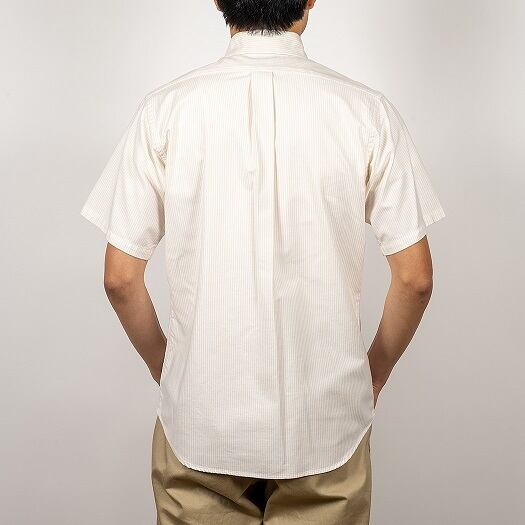 WORKERS(ワーカーズ)～Short Sleeve BD, Ecru Stripe Supima OX～