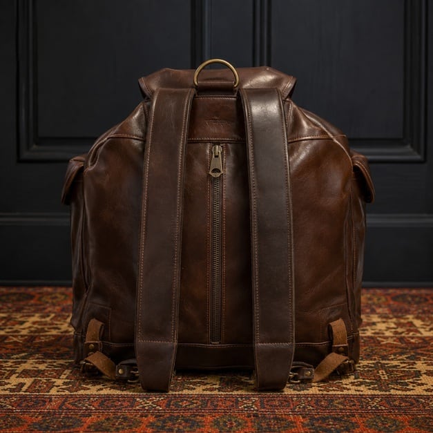 VASCO(ヴァスコ)～LEATHER ARMY RUCKSACK BROWN～