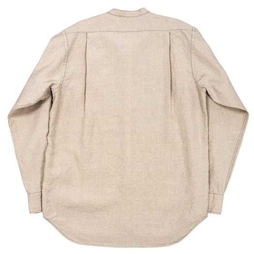 WORKERS(ワーカーズ)～Band Collar Shirt, Ecru Linen～