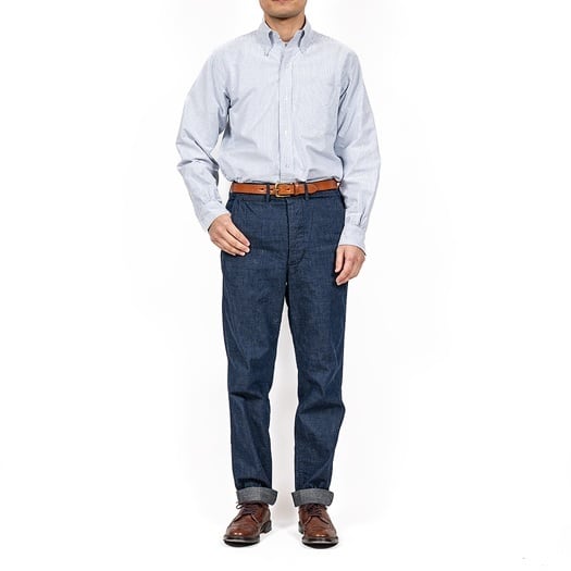 WORKERS(ワーカーズ)～Officer Trousers Slim, Type 2 8oz GR Back Denim～