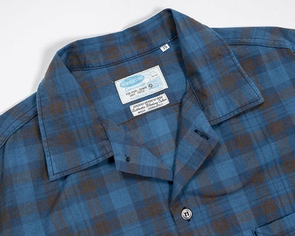 WORKERS(ワーカーズ)～Open Collar Shirt, Indigo Madras～