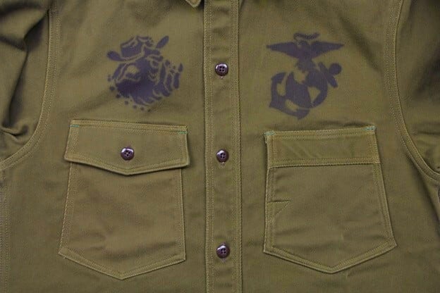 FREEWHEELERS(フリーホイーラーズ)～"TEUFELHUND" Gemsa WORK SHIRT KHAKI OLIVE～