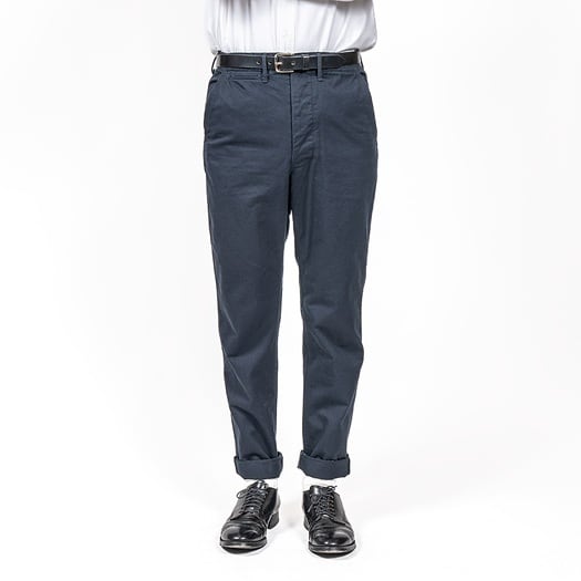 WORKERS(ワーカーズ)～Officer Trousers Slim, Type 2 8oz Light Chino Navy～