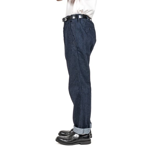 WORKERS(ワーカーズ)～Officer Trousers SlimType2 Indigo Herringbone～