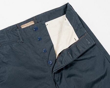 WORKERS(ワーカーズ)～Officer Trousers Slim, Type 3 Navy Chino～