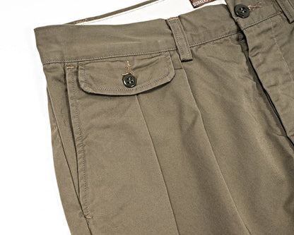 WORKERS(ワーカーズ)～Officer Trousers, 2 Tuck, 8 oz Hunter Green Chino～