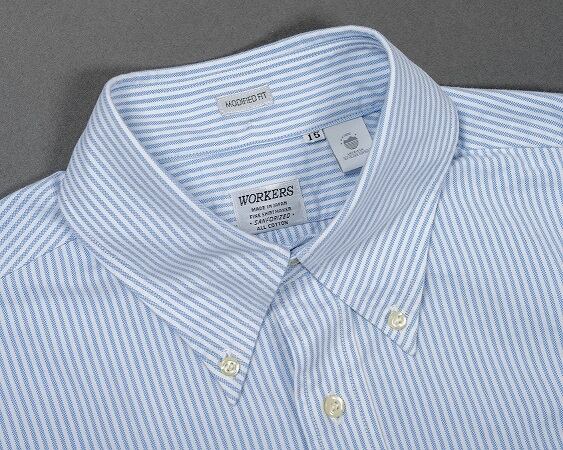 WORKERS(ワーカーズ)～Modified IVY BD, American Sea Island Cotton OX Stripe～